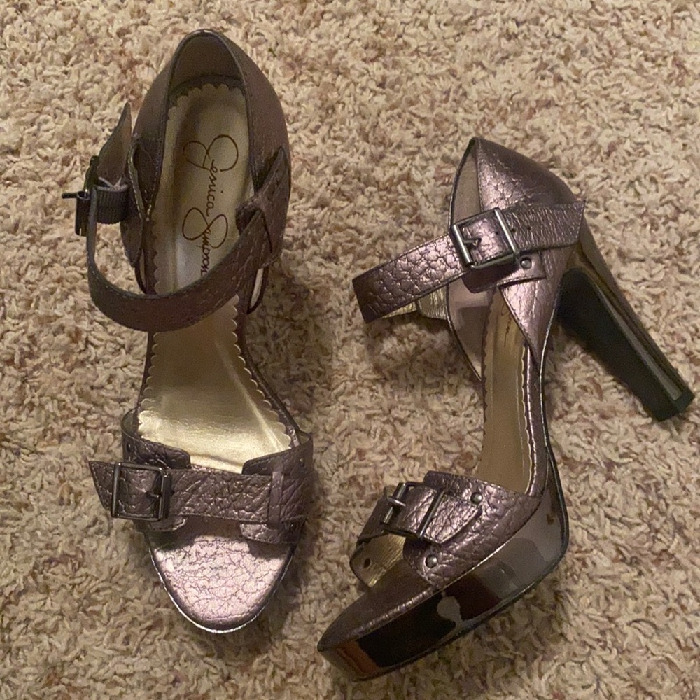 Metallic Heels Jessica Simpson Size 7.5
